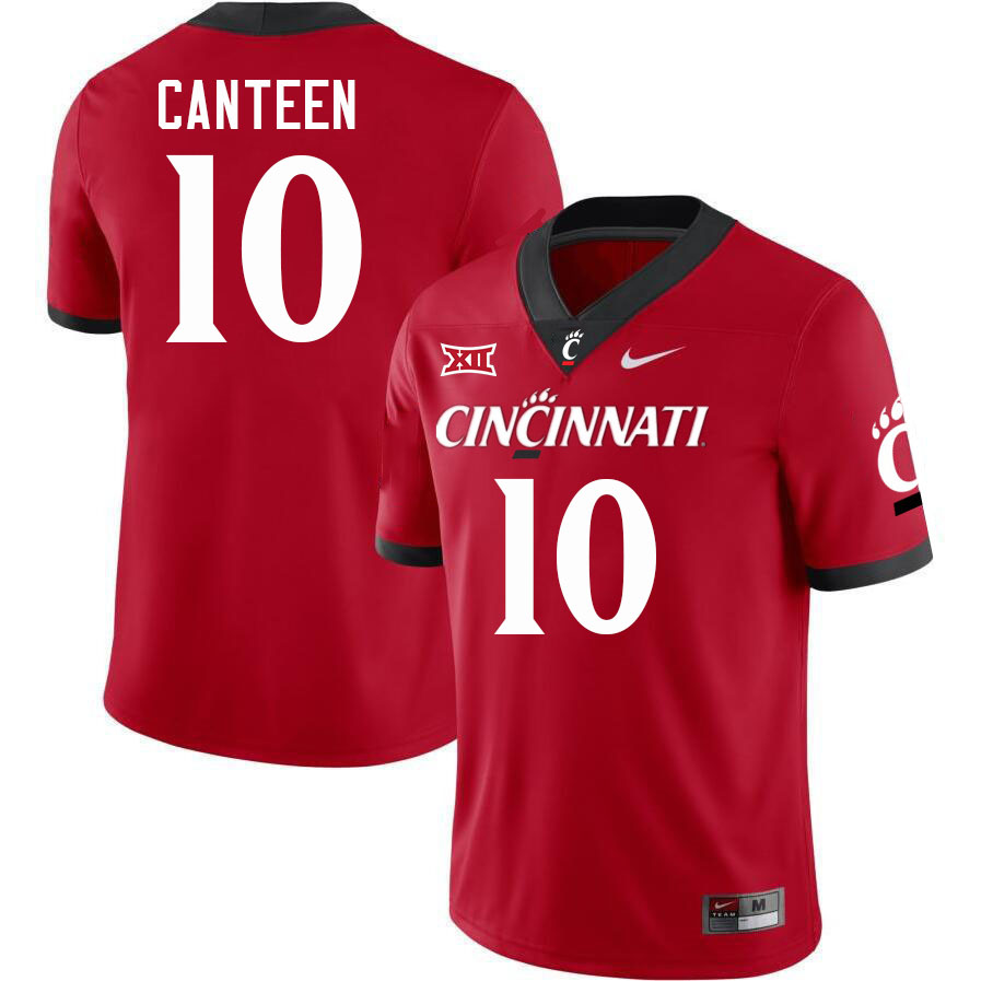 Cincinnati Bearcats #10 Derrick Canteen College Football Jerseys Stitched-Red